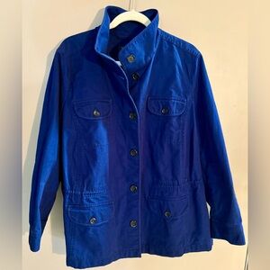 Talbots 2X Blue Utility Jacket, EUC, preppy, great for layering